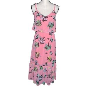 Line & Dot REVOLVE Pink Riza Ruffle Summer Dress Women's Small